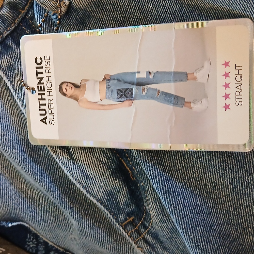 Simple Society Jeans Straight Super High Rise Size 3 vintage look - Picture 9 of 9